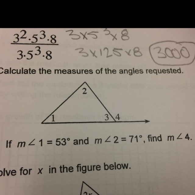 Calculate the measures if the angles requested-example-1