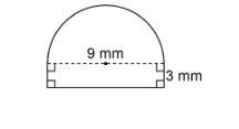 A semicircle is attached to the side of a rectangle as shown. What is the best approximation-example-1