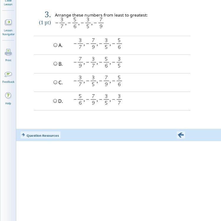 Arrange these numbers from least to greatest-example-1