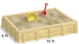 I am so sorry! I am terrible at math! Suppose the length and the width of the sandbox-example-1