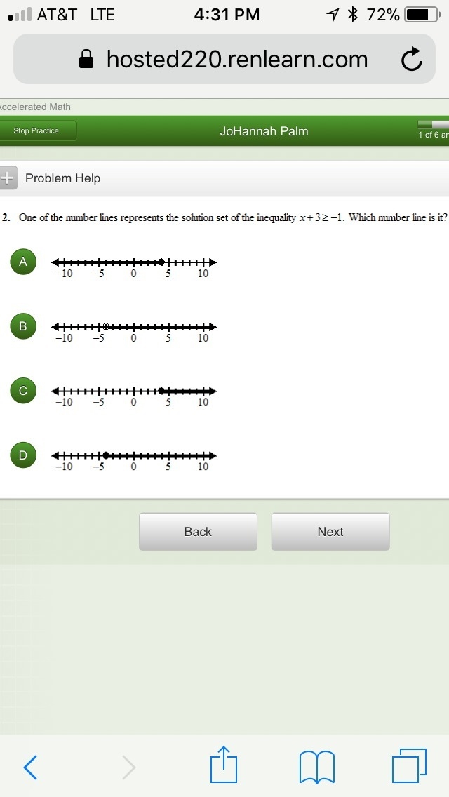 Please help me with math please, they are number lines-example-1