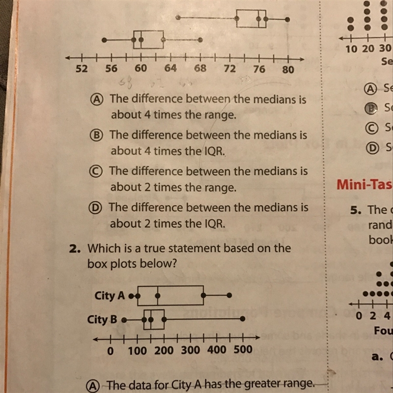 Which statement about the data is true (first plot)-example-1