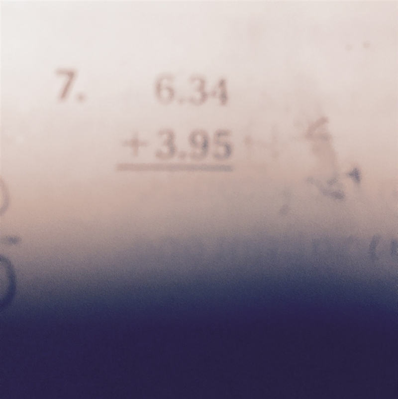 If you can't see it the question is use benchmarks to estimate decimals: 6.34 +3.95 ______ PLEASE-example-1