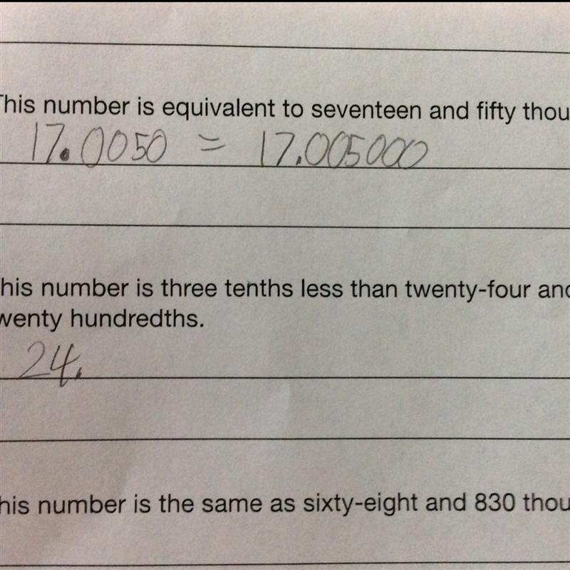 Three tenths less than twenty four and twenty hundredths-example-1