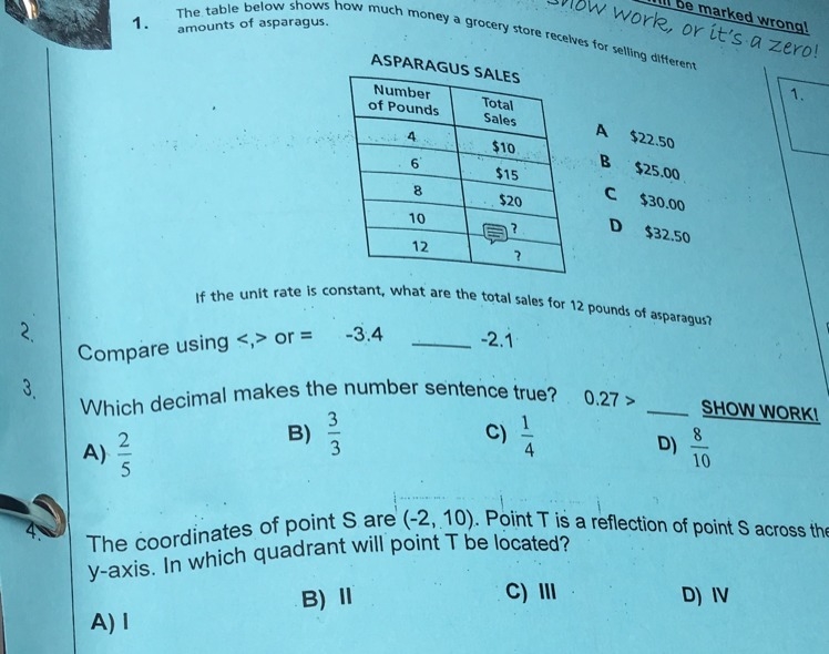 Help for 1-4 and remember show work-example-1