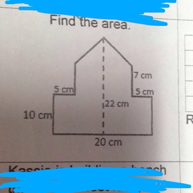 I have literally no idea how to do this one. Please asap. (Find the area)-example-1