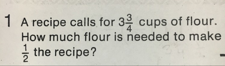 How much flour is needed as a mixed number-example-1