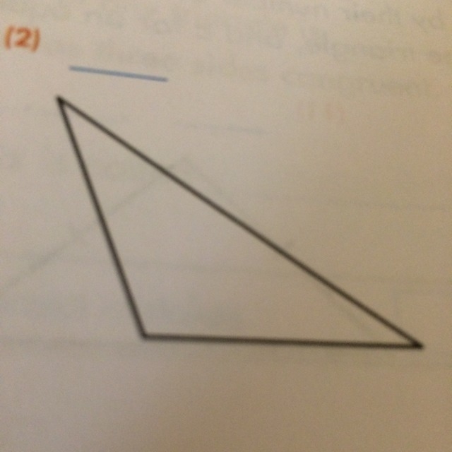 What kind of triangle is this? (A)acute triangle (B)Right triangle (C)Obtuse triangle-example-1