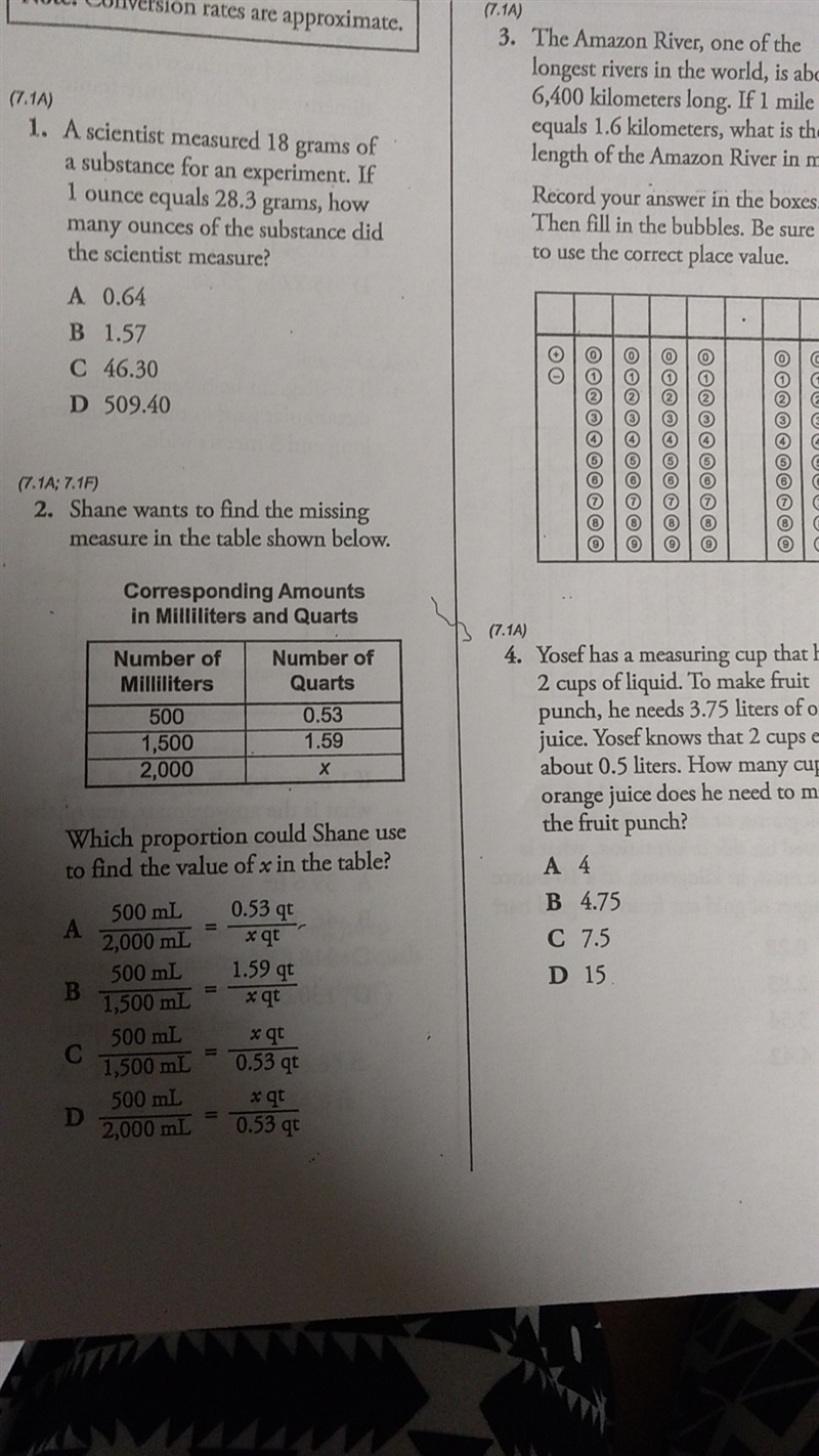 I need help with questions 1 through 4-example-1