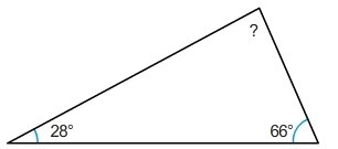 What is the measure of the missing angle?-example-1