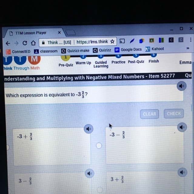 Which expression is equivalent to -3 2/3-example-1