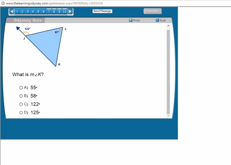 7. Triangle GHI is an isosceles triangle with GH = HI, and mG = 55. What is mI? 8.What-example-2