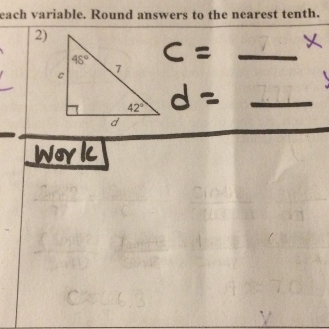 How do I solve this using cosine or sine ratio?-example-1