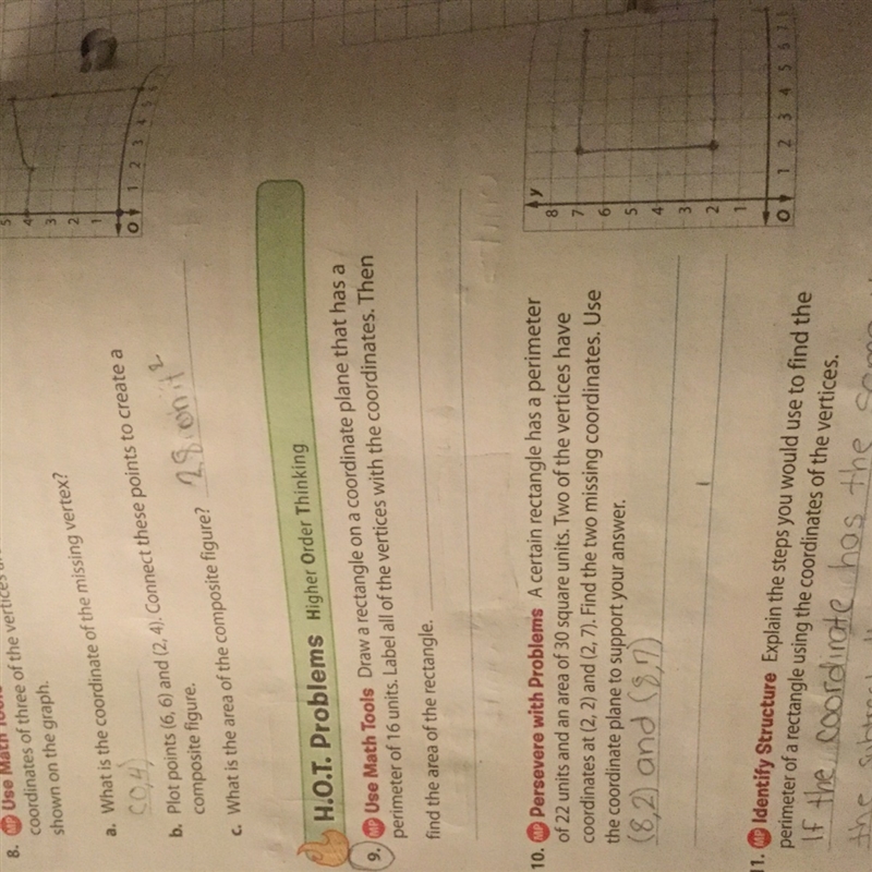 Need help on number 9... please show the shape coordinates and I'll just find the-example-1