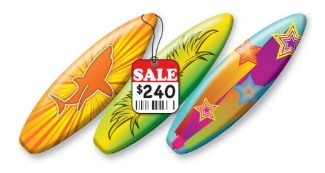 The sales tax on a surfboard is $12. What is the percent of sales tax? please answer-example-1