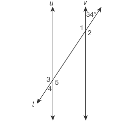 In the figure, u ǁ v, and t is a transversal that crosses the parallel lines. What-example-1