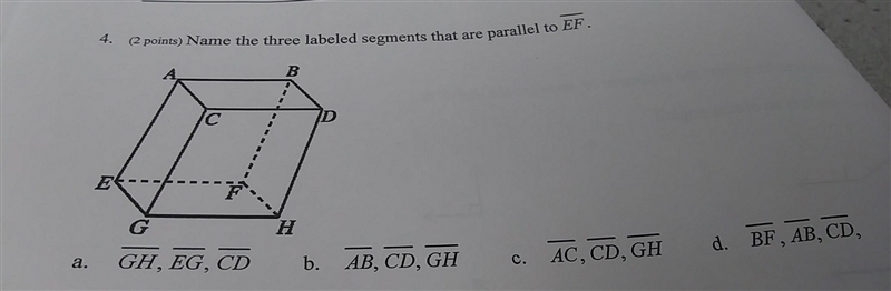 Name the three labeled segments that are parallel to EF-example-1