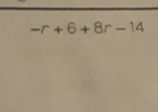 How to simplify the expression by combining like terms-example-1