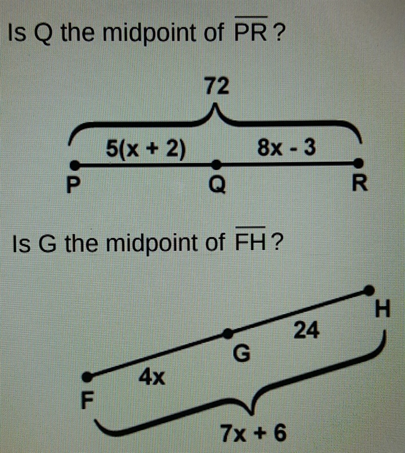 Do you have to do some math to answer both of these or do you just answer yes ✅ or-example-1