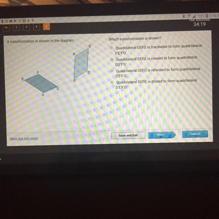 Which transformation is shown ?-example-1