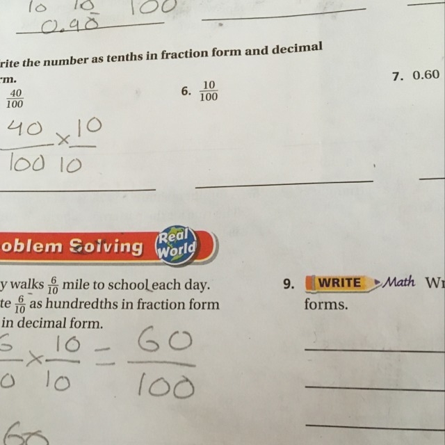 Number 6 and 7 in fraction form and decimal-example-1