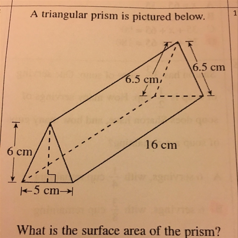 A) 240 cm 2 B) 270 cm 2 C) 318 cm 2 D) 348 cm 2-example-1