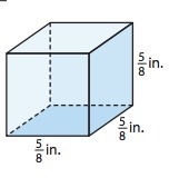 A cube has the dimensions shown. What is the volume of the cube? How many smaller-example-1