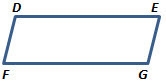 1. the figure below is a parallelogram which statement must be true a.) DF is parallel-example-1