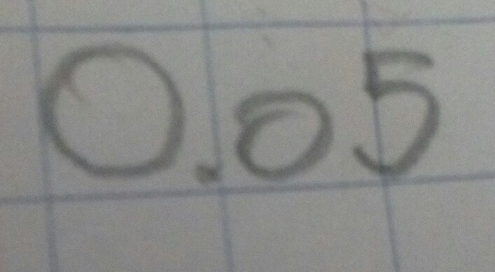 I have to put 0.05 in a percentage then a fraction then put it in its lowest term-example-1