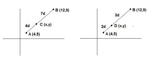 Given point A with coordinates (3, 5) and point B with coordinates (12, 9)… • Find-example-1