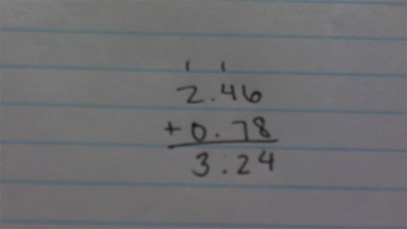 Draw a quick picture to find the sum or difference for 2.46 +0.78 =-example-1