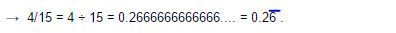 Write each fraction or mixed number as a decimal. Use bar notation to show a repeating-example-1