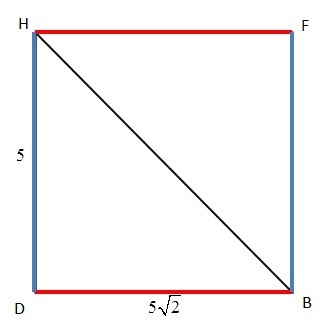 Find the diagonal of a cube if its side equals 5. When applicable, simplify radicals-example-2