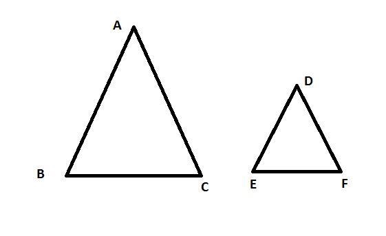 Triangle ABC is congruent to triangle DEF . Which statement must be true about the-example-1