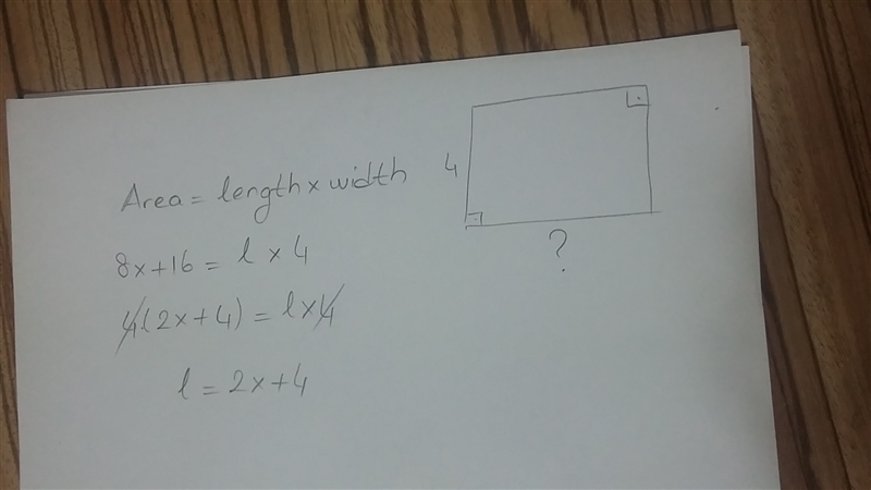 The area of Mr. Harrison's rectangular vegtable garden can be reresented with the-example-1