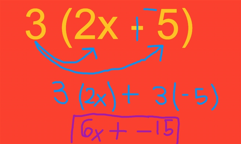 Simplify an equation using the distributive property-example-1