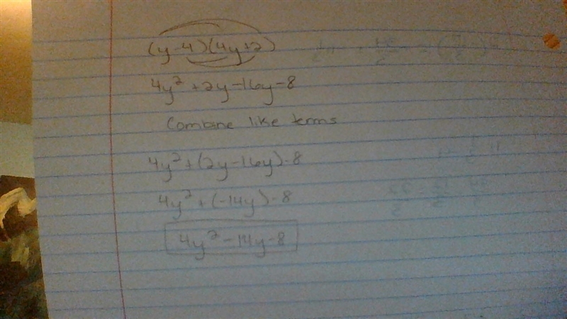 How do u do this (y–4)(4y+2)-example-1