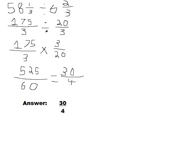 58 1/3 divided by 6 2/3-example-1