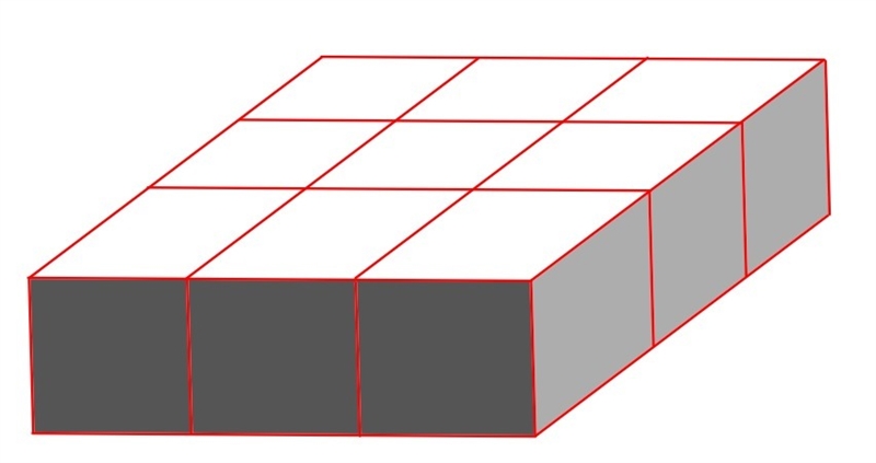 When given 36 cubes, list 4 ways rectangular prism can be created with a volume of-example-1