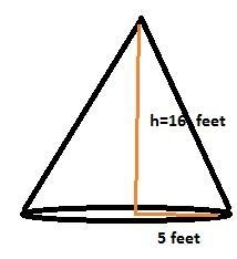 What is the exact volume of the cone? 80π ft³ 4003π ft³ 400π ft³ 418710π ft³ Outline-example-1