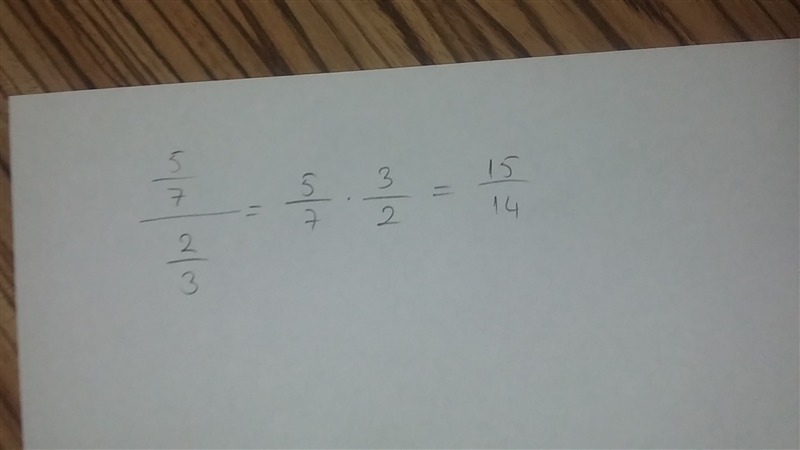 What expression is equivalent to 5/7 divided by 2/3?-example-1