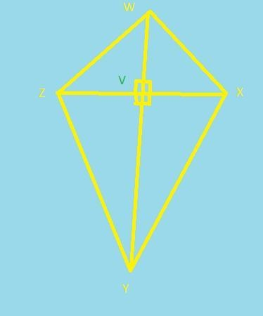 I REALY NEED HELP! A kite’s diagonals WY and ZX intersect at point V. Which of the-example-1