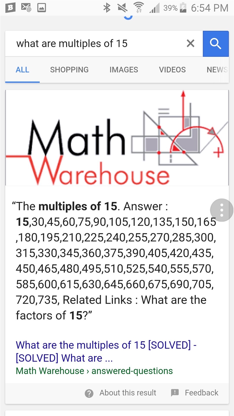 What are multiples of the factors of 15-example-1