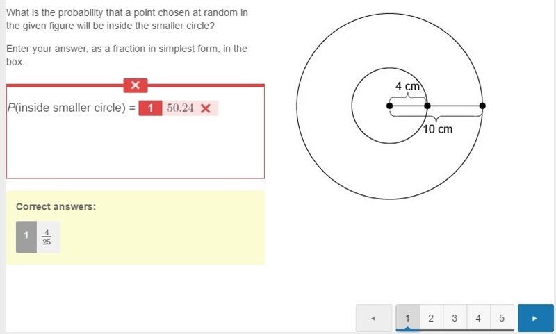 What is the probability that a point chosen at random in the given figure will be-example-1