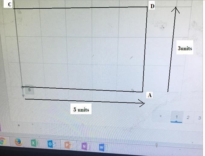 Use the segment tool to draw a rectangle with a length of 5 units and a height of-example-1