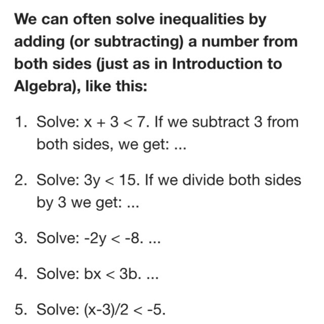 How to solve inequalities-example-1