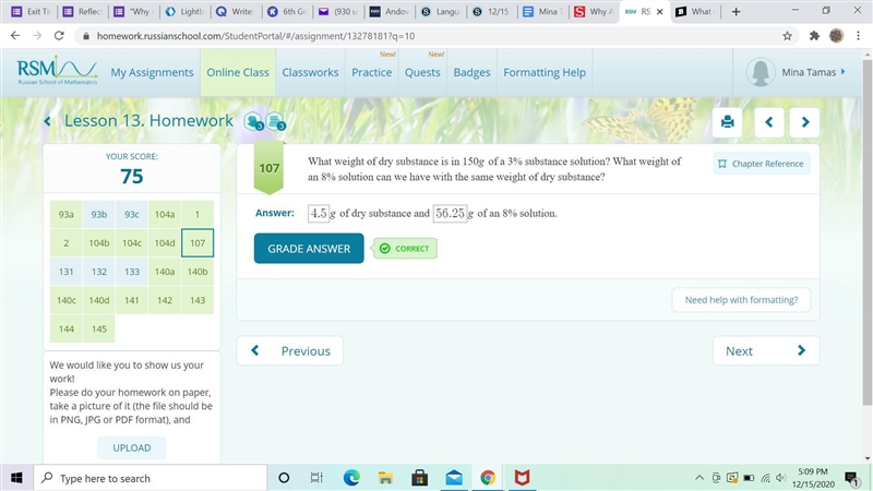 What weight of dry substance is in 150g of a 3% substance solution? What weight of-example-1