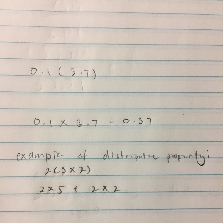 I know the answer to 0.1 (3.7) is 0.37, But can some one Justify the answer using-example-1