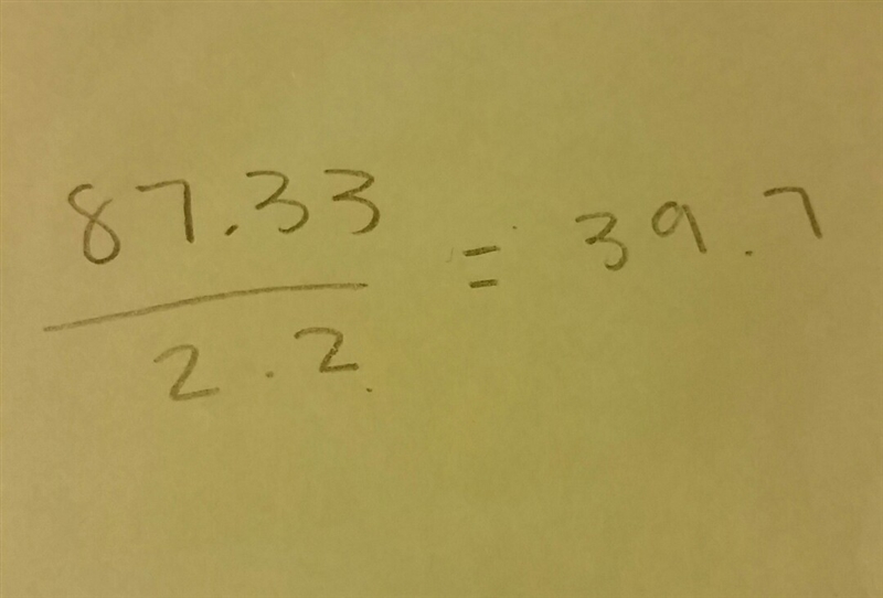 Find the quotient 87.33 divided by 2.2-example-1