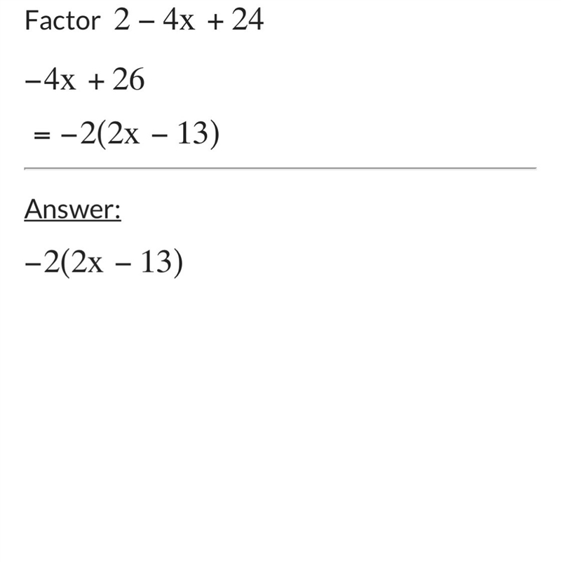 Factor. x the power of 2-4x+24-example-1